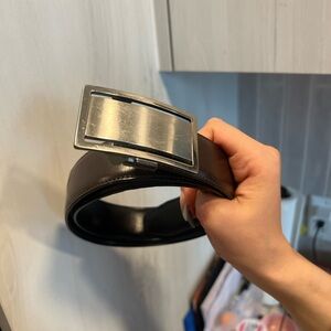 Jack and Jones Brown and Silver Belt Sleek Design